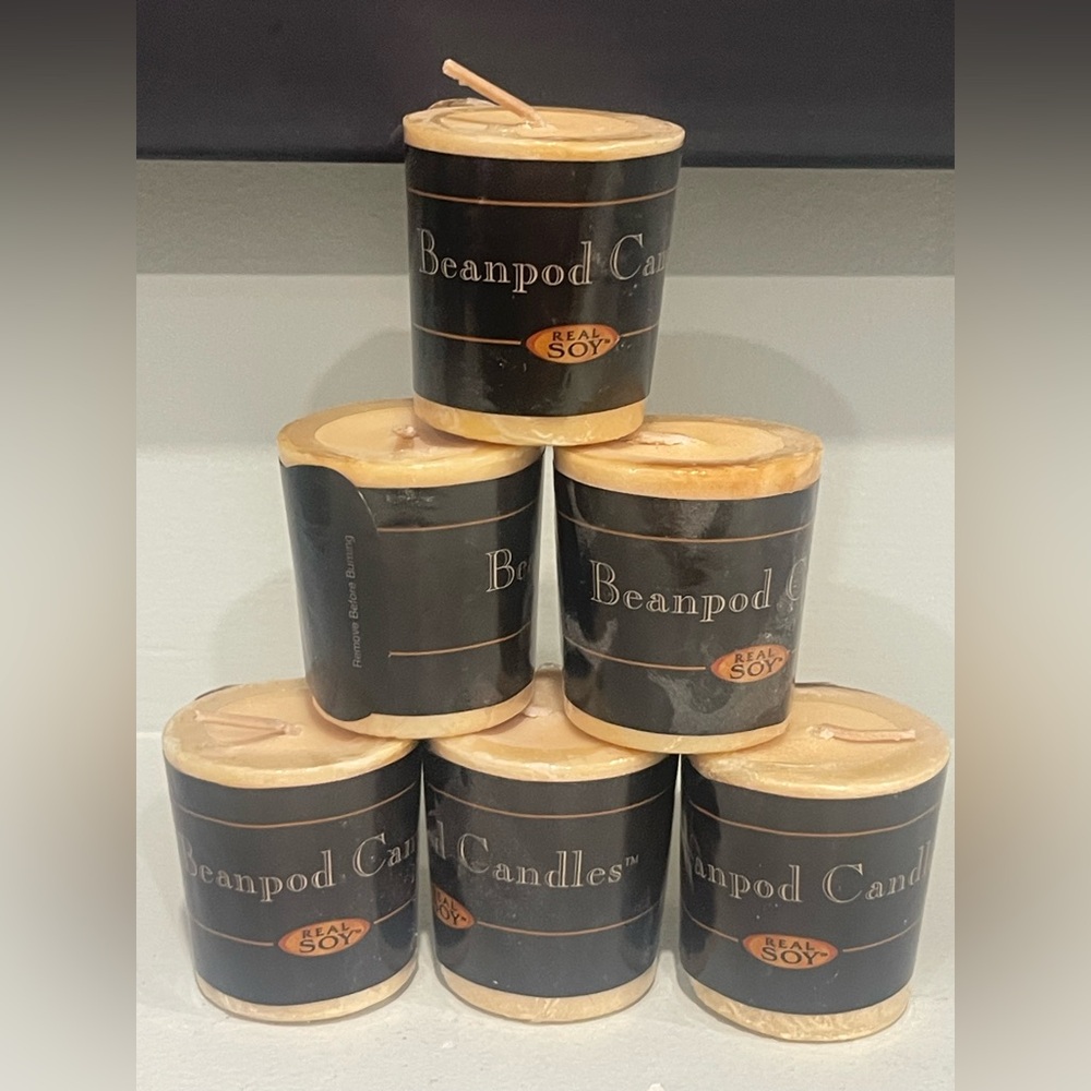 Beanpod Soy Wax Votive Candle Set - Cheesecake Scent, Cream Color